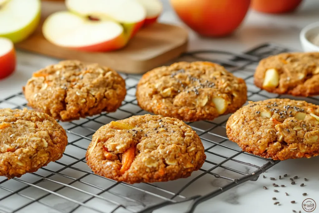 Healthy carrot cake cookies with natural ingredients