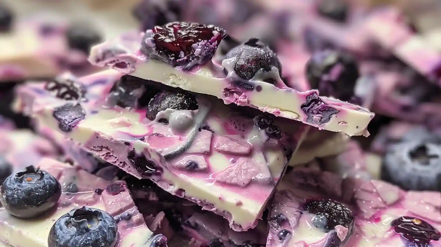 Easy Blueberry Yogurt Bark